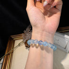 さわやか水色クリアストーン シンプルファッションブレスレット