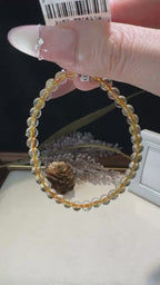繊細なゴールドの輝き 　ルチルクォーツ　ブレスレット